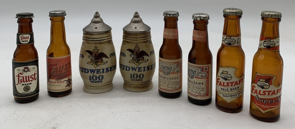 8 Budweiser, Faust S&P Shakers: bottles are glass