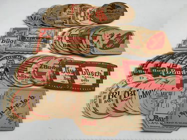 20+ Cardboard Bud, Michelob, Busch Coasters