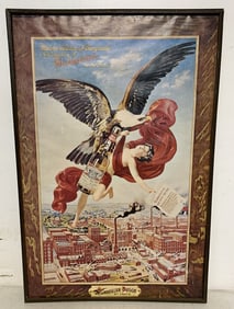 Framed Anheuser Busch Budweiser Poster