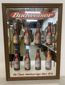Framed Budweiser Mirror