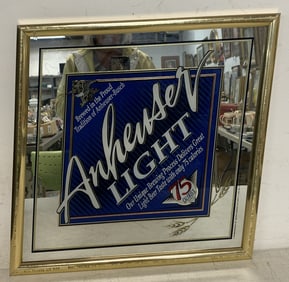 Framed Anheuser Light Mirror