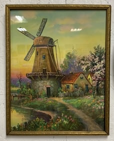 Framed Windmill Print