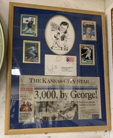 Framed George Brett 3000th Hit Collage