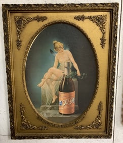 Framed Schlitz Beer Advertisement