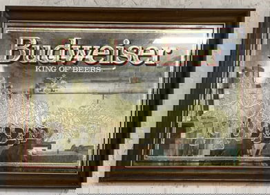 Framed Budweiser King of Beers Mirror