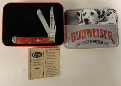 Budweiser Case Pocketknife w/ Tin