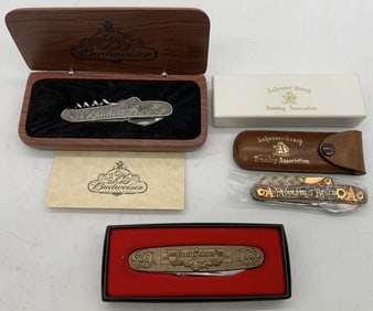 lot of 3 Anheuser Busch Budweiser Pocketknives