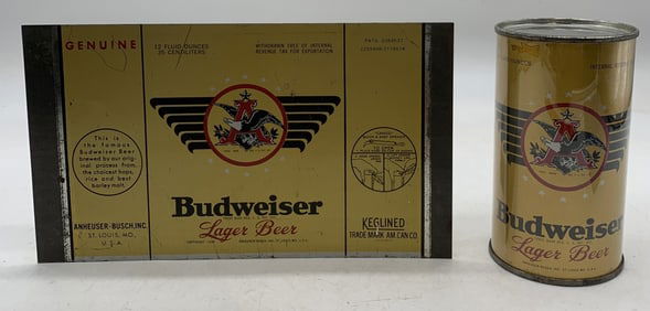 2 pcs- Budweiser Lager Beer Cans