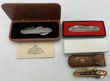 lot of 3 Anheuser Busch Budweiser Pocketknives