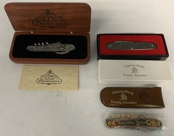 lot of 3 Anheuser Busch Budweiser Pocketknives