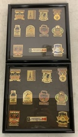 lot of 2 Framed Budweiser Olympic Pins