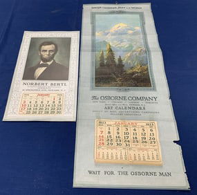 5 Vintage Incomplete Advertising Calendars