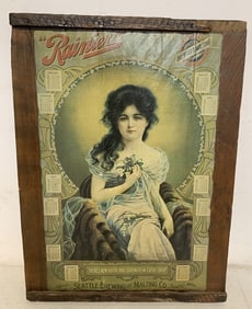 1910 Rainier Beer Calendar Mounted on Wood