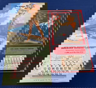 2 Vintage Pin-Up Girls Advertising Calendars