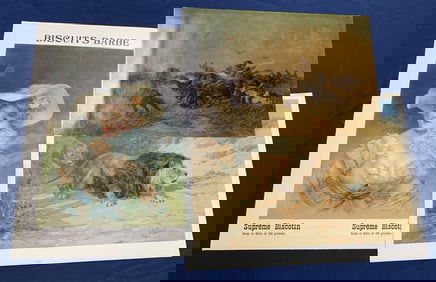 lot of 3 Litho/Prints Biscuits Barbe & others