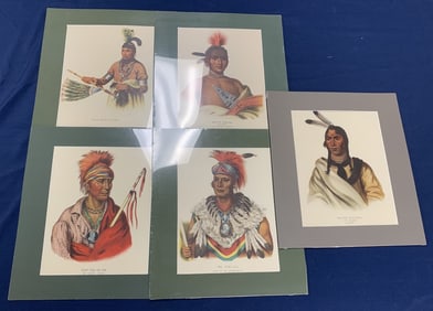 lot of 5 Native American Prints/Lithos