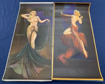 lot of 4 Victorian Era Pin-Up Girls Litho/Prints