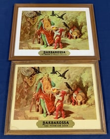 lot of 2 Barbarossa Beer Framed Advertisements
