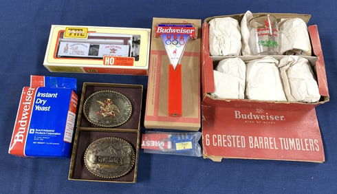 7 Budweiser, Michelob, Busch items