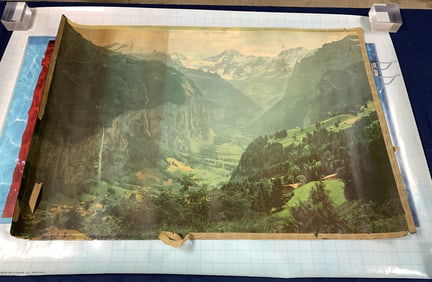 lot of 2 Budweiser Banner & Mountain Scenery