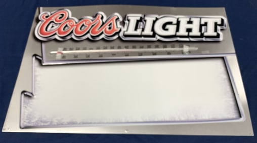 4 Contemporary Tin Bud/Bud Light/Coors Signs