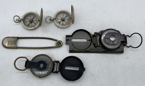 5 pcs- Compasses & Clip