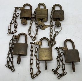 lot of 6 American Padlocks & others