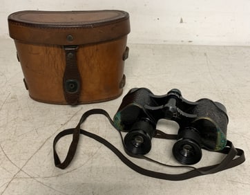 U.S. Army Signal Corps Binoculars w/ Case