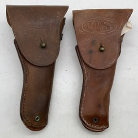 lot of 2 U.S. Leather Gun Holsters