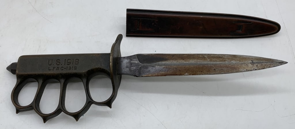 U.S. 1918 Trench Knife w/ Scabbard (1 of 3)
