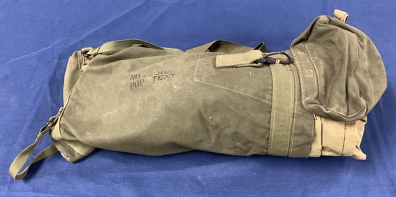 1940's Military Pup Tent w/ Poles/Pegs, Case