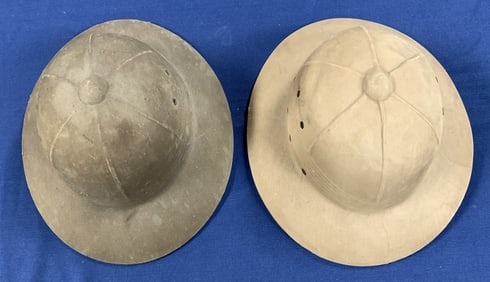 lot of 2 Military Pith Helmets