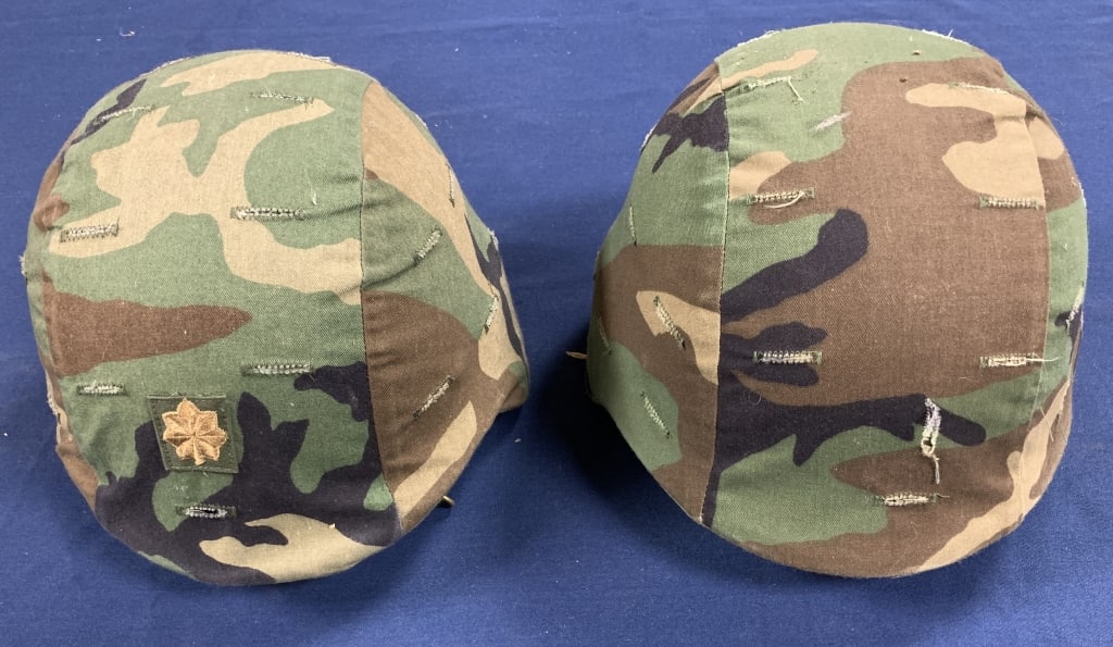 lot of 2 Military Helmets (1 of 2)