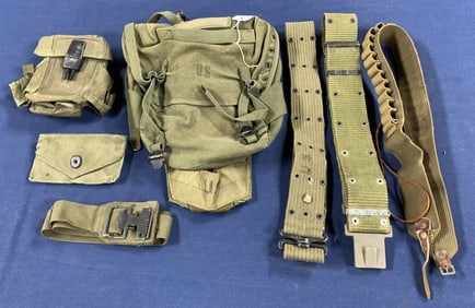 7 pcs- Military Ammo Belt, Magazine Pouch, others