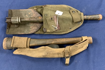 2 Military pcs- Pick Axe & Intertrenching Tool