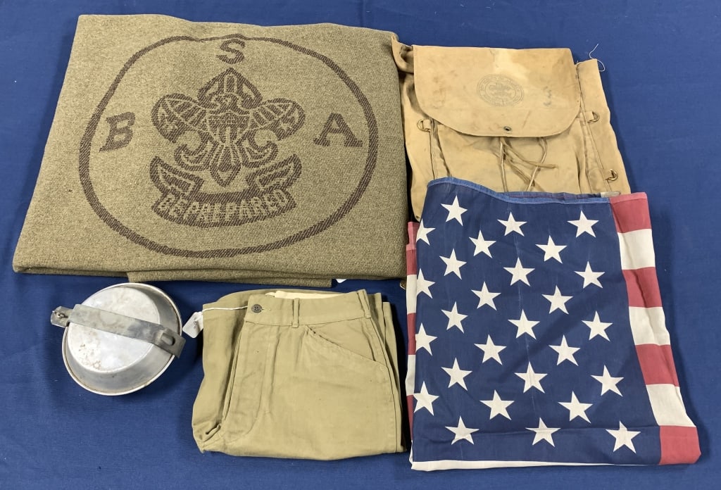 5 Pcs- Boy Scouts Blanket, Pants American Flag (1 of 3)