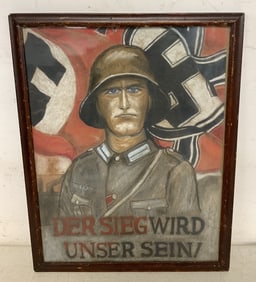 Hand Drawn German Propaganda War Poster