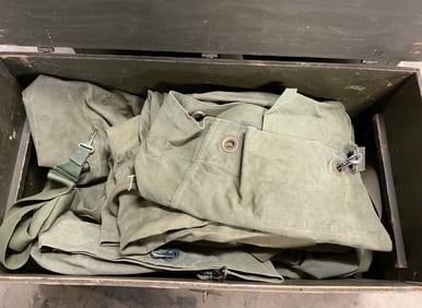 Military Foot Locker w/ Duffle Bags