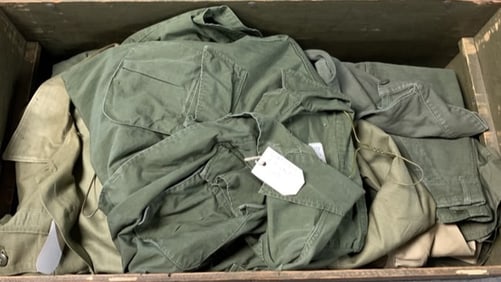 Military Foot Locker w/ Clothing