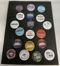 2020 Mike Bloomberg Collection of 20 Buttons.