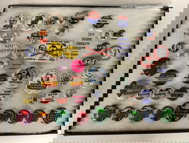 1968 of 48 Nixon Hopefuls, & Third Party Buttons