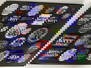 2004 Kerry & Hopefuls 28 Buttons.