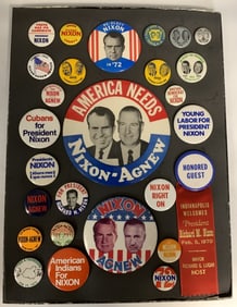 1968-1972 Nixon Collection of 27 Buttons