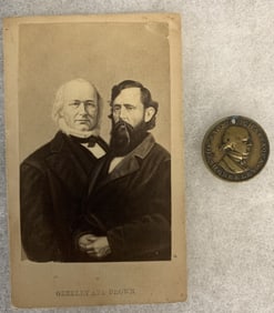 1872 Greeley & Brown Medal & Jugate CDV.