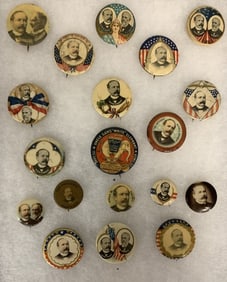 1904 Alton B. Parker 19 Campaign Buttons