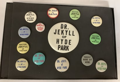 1940 Pro-Willkie "Dr. Jekyll of Hyde Park" Buttons