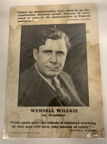 1940 Willkie Civil Rights Campaign Poster