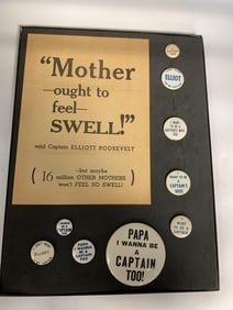1940 Willkie Anti-Roosevelt Slogan Button Collecti