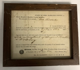 William Henry Harrison 1835 Ohio County Clerk Docu