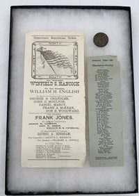 1880 Winfield Hancock, Ballots & Campaign Medal.